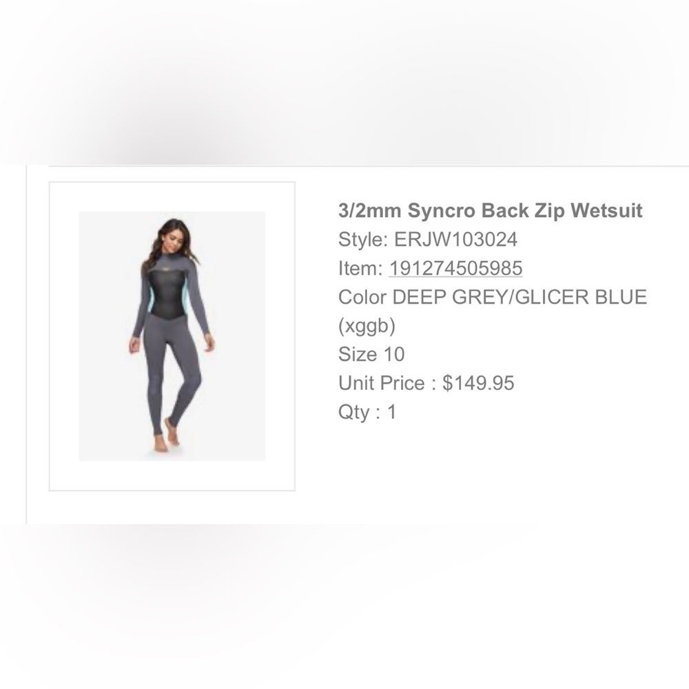 3/2 women’s wetsuit size 10